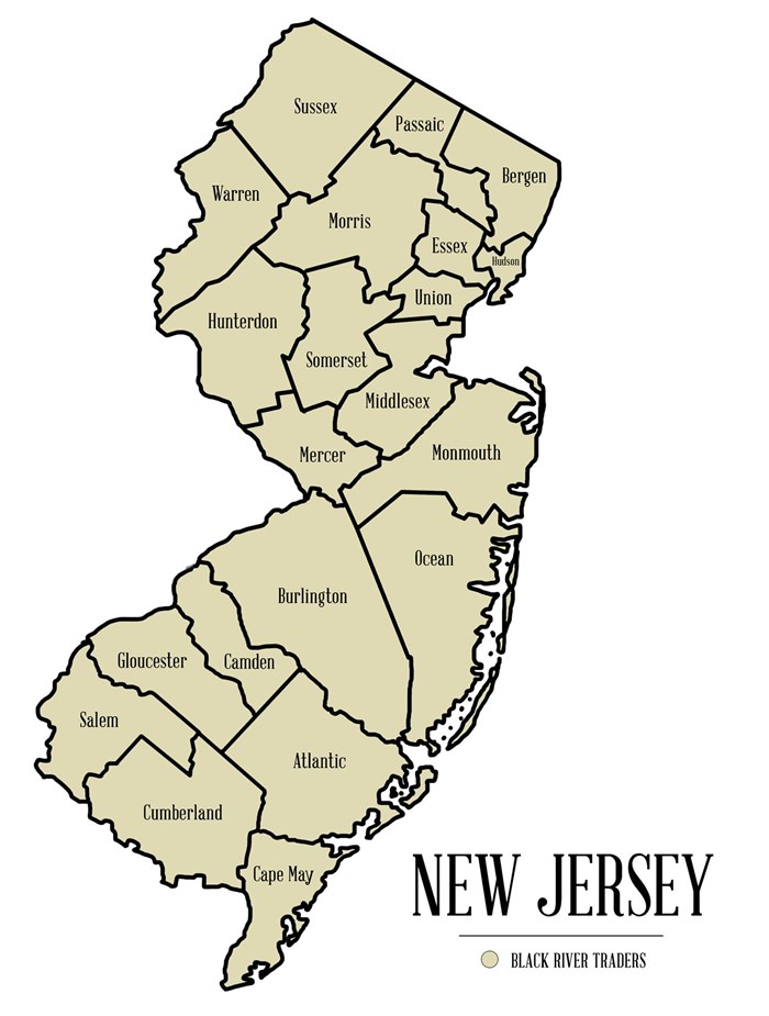 New Jersey Wholesaler Map