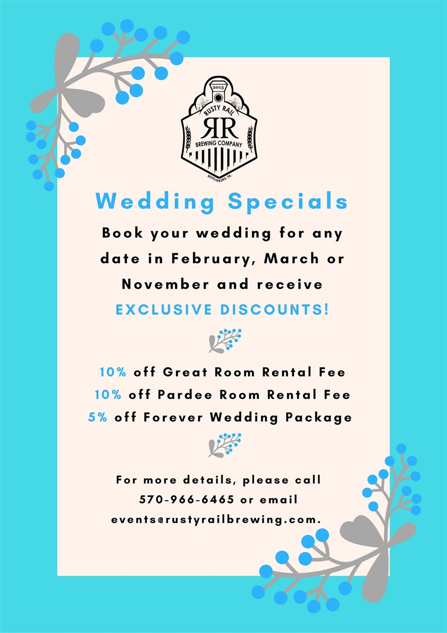 Wedding Specials_Rusty Rail Brewing Company